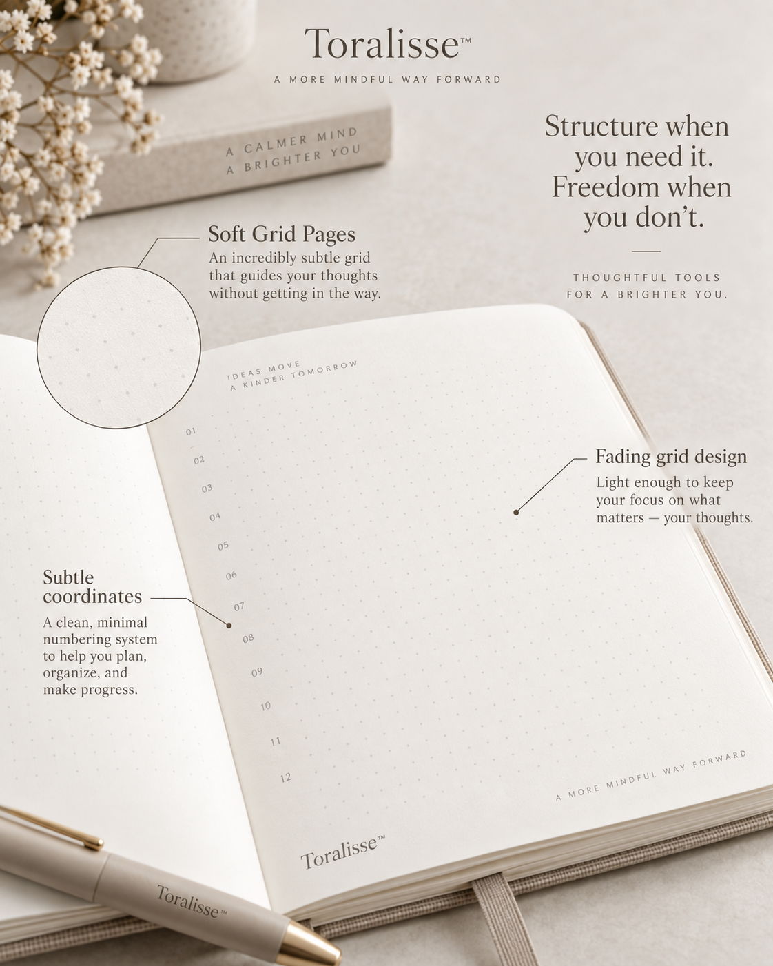 Toralisse™ Soft Grid Notebook